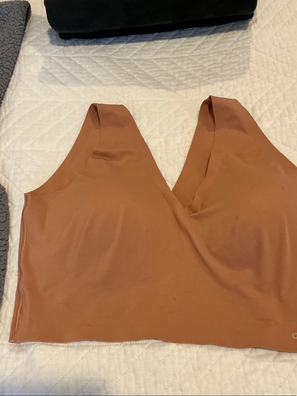 Calvin Klein Rust Brown Seamless V-Neck Bralette